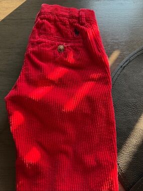 Ralph Lauren Kids Bright Red Corduroy Pants